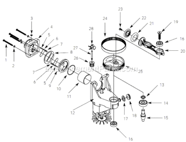 Page B Diagram and Parts List for FP005400 2001 Campbell Hausfeld Compressor
